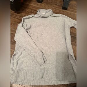 LOFT Heather Gray Cowl Neck Sweater